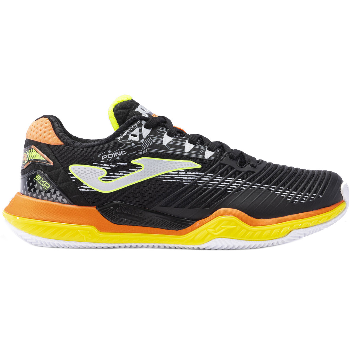 Joma T.Point 23 Clay Black / Orange | SHOES \ Tennis \ Men's TENNIS ...