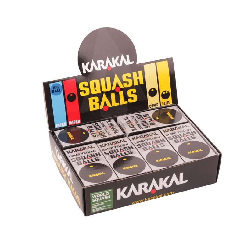 Karakal Comp Yellow Dot Squash Balls 12pcs. SQUASH \ Accessories