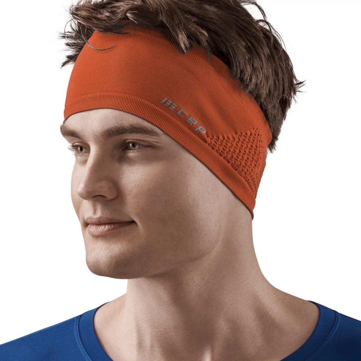 Opaska na głowę CEP Cold Weather Headband Dark Orange SQUASH
