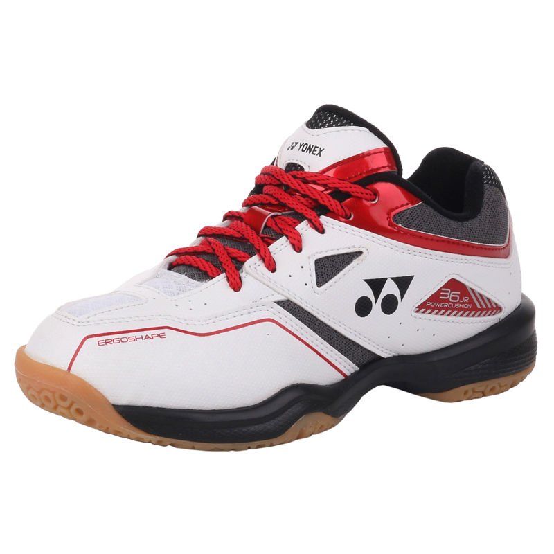 Yonex Power Cushion 36 JUNIOR White/Red | SQUASH \ Shoes \ Yonex ...