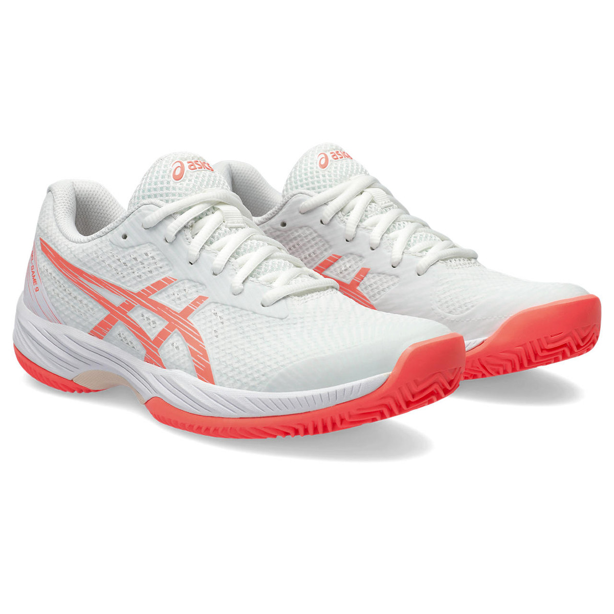 Buty Asics Gel-Game 9 Clay/OC Women's White / Sun Coral White | TENNIS ...