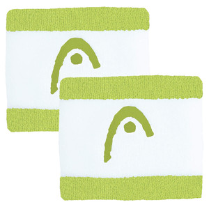 HEAD 2,5" Wristband Striped 2Pack Light Lime / White