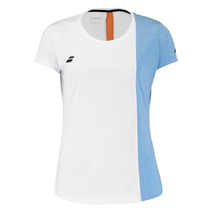 Koszulka Babolat Play Cap Sleeve Top Women's White / Blithe Blue