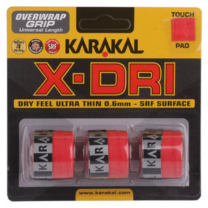 Karakal X-DRI Overwrap Grip Red 3pcs.