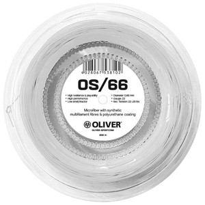 Badmintonsaite Oliver OS/66 White - Spule 200 m