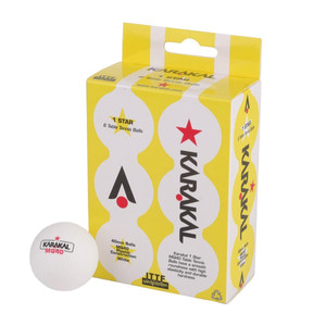 Karakal MQ40 1 Star Table Tennis Balls White 6pcs.