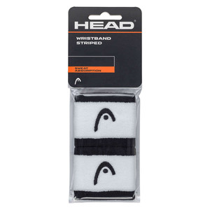 Head Wristband Striped 2,5" Black / White