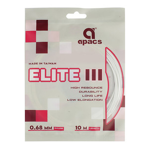 Badminton string Apacs Elite III 0.68 White