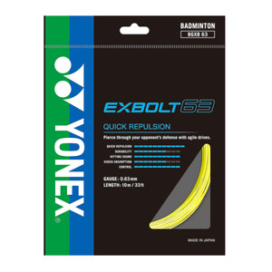 Naciąg badminton Yonex Exbolt 63 Yellow