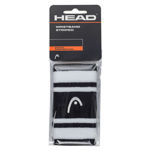 Head Wristband Striped 5" Black / White