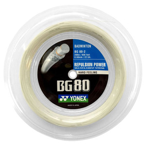 Naciąg badminton Yonex BG 80 White - Rolka 200m