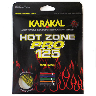 Karakal Hot Zone Pro 125 Yellow / Black 11m Squash String