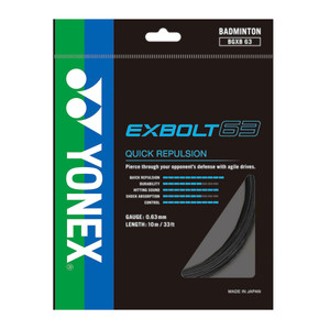Naciąg badminton Yonex Exbolt 63 Black