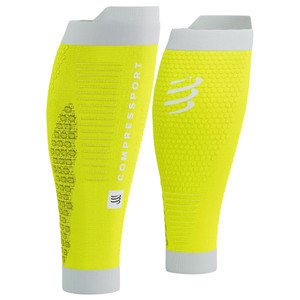 Opaski na łydki Compressport R2 3.0 Safe Yellow / White