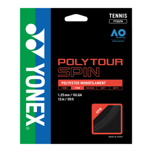 Naciąg tenis Yonex Poly Tour SPIN 125 Czarny