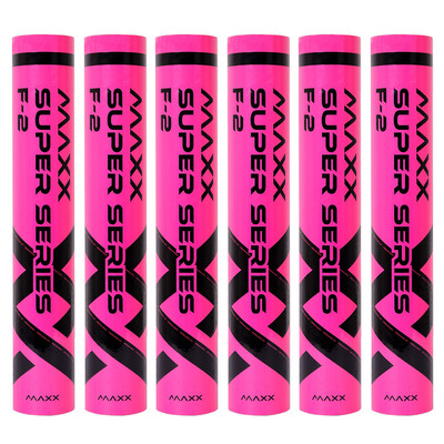 Feather Shuttlecocks Maxx Super Series F-2 Pink - 6Pack