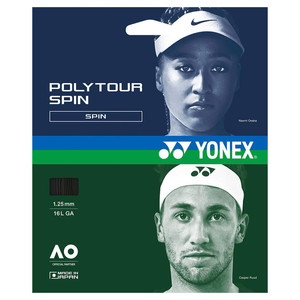 Naciąg tenis Yonex Poly Tour SPIN 125 Czarny
