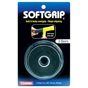 Tourna Soft Grip Black 3Pack