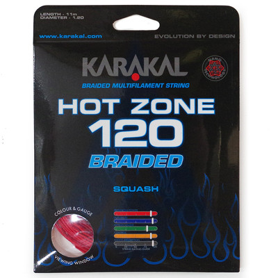Karakal Hot Zone Braided 120 Red 11m Squash String