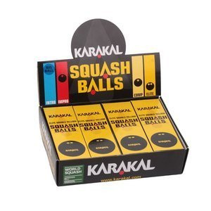 Karakal Elite Double Yellow Dot Squash Balls 12pcs.