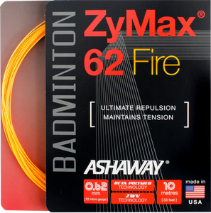 Naciąg badminton Ashaway ZyMax 62 Fire Orange Set 10m
