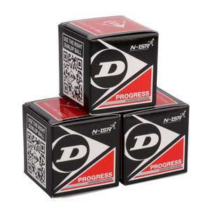 Dunlop Progress Red Dot Squashbälle 3St.