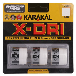 Karakal X-DRI Overwrap Grip White 3pcs.