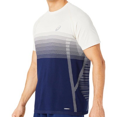 Asics Seamless SS Top Birch / Blue