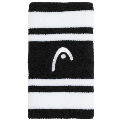 Head Wristband Striped 5" Black / White