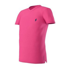 Eye V-Neck T-Shirt Pink/Navy