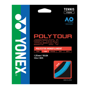 Naciąg tenis Yonex Poly Tour SPIN 125 Niebieski