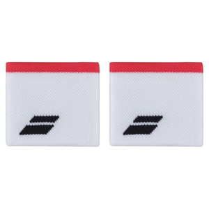 Babolat Logo Wristband White / Strike Red