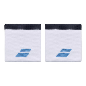 Babolat Logo Wristband White / Drive Blue