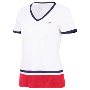 Fila Elisabeth Women's T-Shirt White / Red