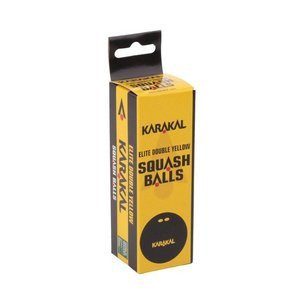 Karakal Elite Double Yellow Dot Squash Balls 3pcs.