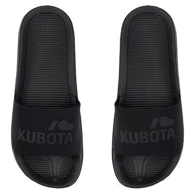 Kubota Plain Black Flip-Flops