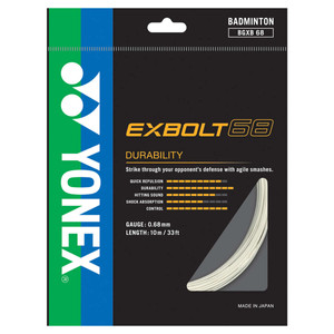 Naciąg badminton Yonex Exbolt 68 White