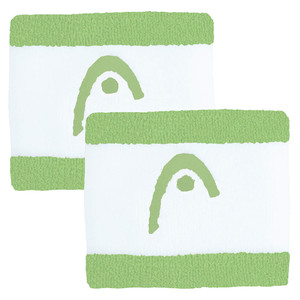 Frotka HEAD 2,5" Wristband Striped 2Pack Celery Green / White
