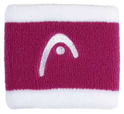 Frotka HEAD 2,5" Wristband Striped 2Pack Vivid Pink / White