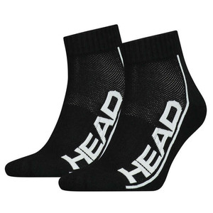 Head Socks Tennis 2P Stripe Quarter Black
