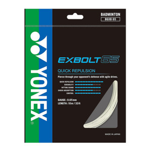Naciąg badminton Yonex Exbolt 65 White