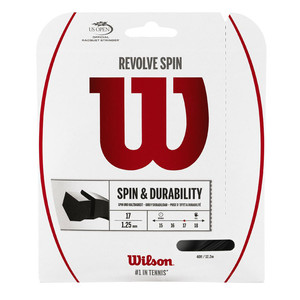 Tennis string Wilson Revolve Spin 17 1.25 Black