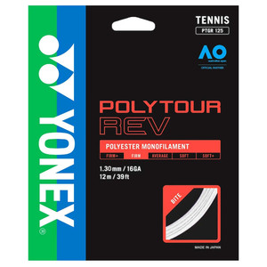 Tennis string Yonex Poly Tour Rev 130 White
