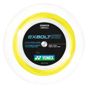 Naciąg badminton Yonex Exbolt 63 Yellow - Rolka 200 m