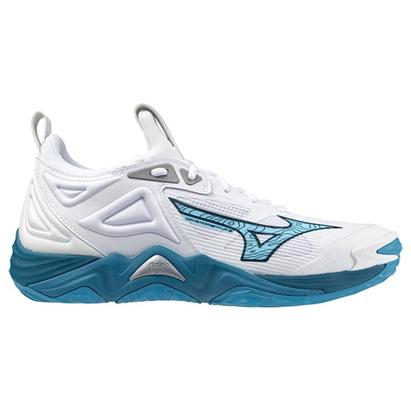 Mizuno Wave Momentum White Sailor Blue Silver White SQUASH