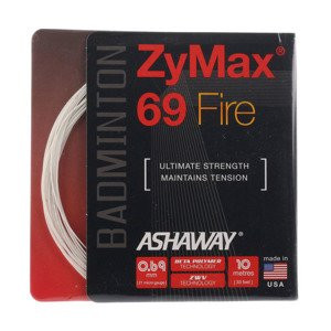 Ashaway badminton ZyMax 69 FIRE White Set 10m
