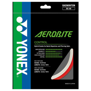 Naciąg badminton Yonex Aerobite White / Red