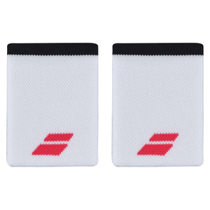 Babolat Logo Jumbo Wristband White / Strike Red