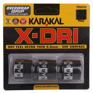 Karakal X-DRI Overwrap Grip Black 3pcs.