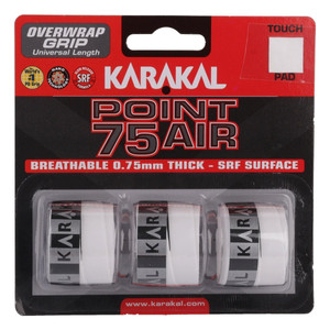 Karakal Point 75 Air Overwrap Grip White 3pcs.